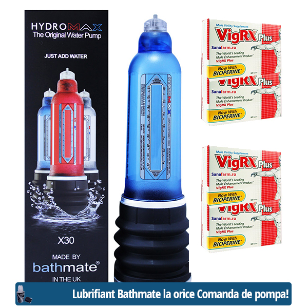 BathMate Hydromax X30 + 4 VigRx Plus + Lubrifiant Cadou